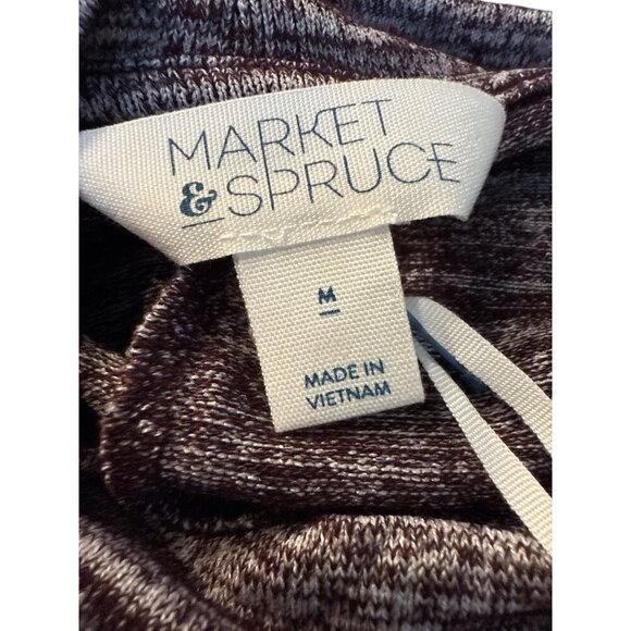 Market & Spruce Heathered Sleeveless A-Line Dress In Burgundy Size M NWT - Picture 5 of 7